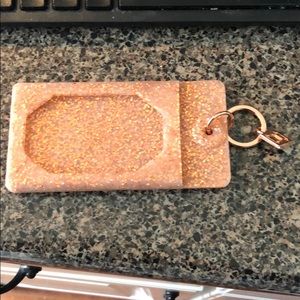 O Ring Silicone ID Case - Rose Gold Confetti